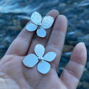 Aros de Plata "Hortensia" - Flores - Copy