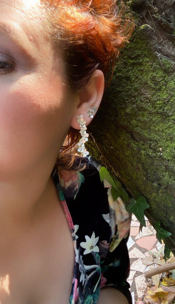 Aros de Plata Irregulares "Flor de Miel III" - Flores - Imagen 5