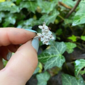 Aros Cuff de Plata "Flor de Miel VI" - Flores